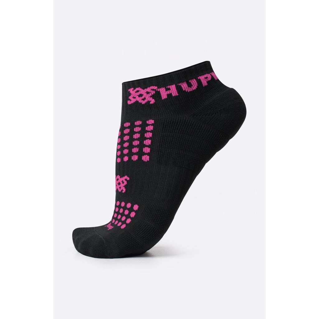 Meia Curta para Corrida HUPI - Running Pro Preto/Rosa em Oferta na Shopee