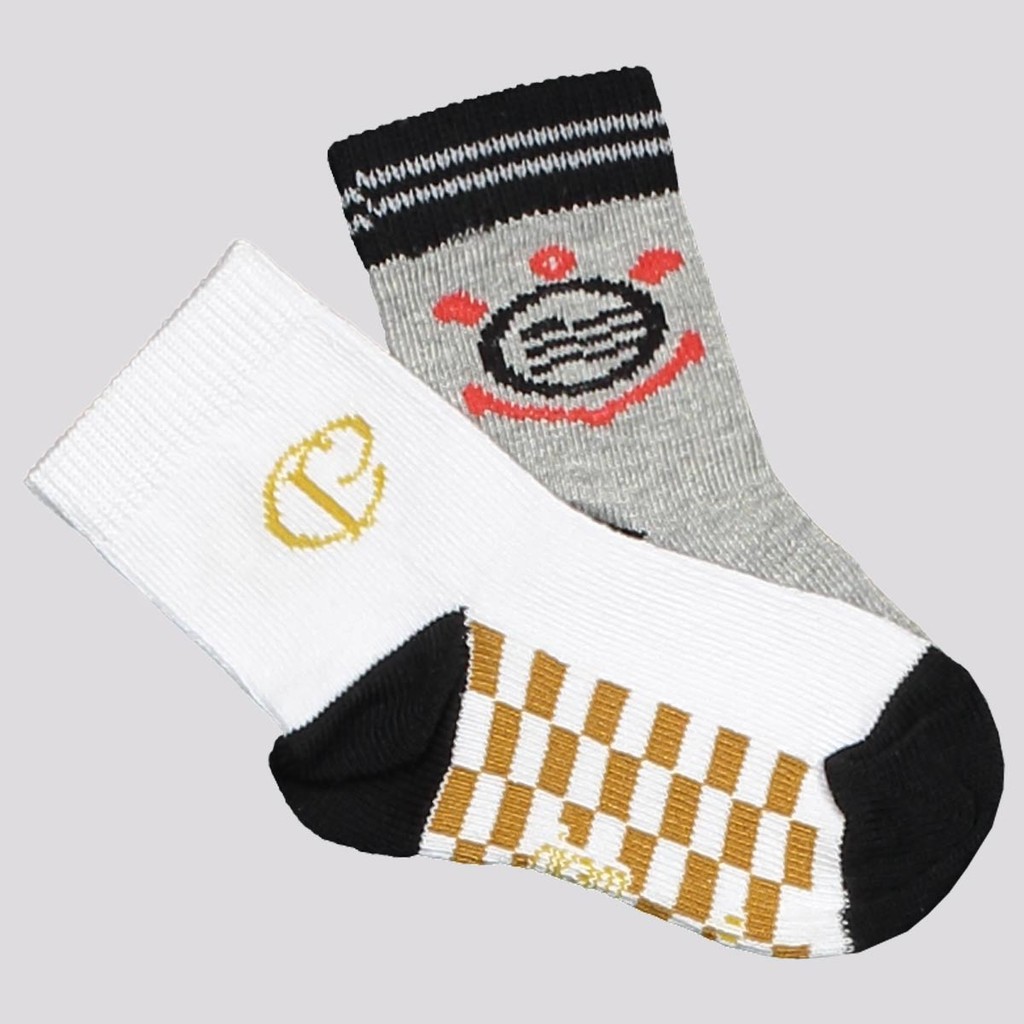 Kit Meia Corinthians 2 pares Infantil - Baby & Kids Fashion