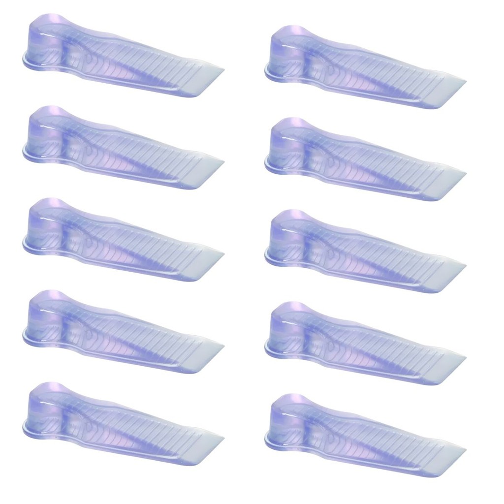 10X Prendedor De Porta Trava Aparador Peso Calço Fixador Cunha PVC Silicone Para Porta Não Bater
