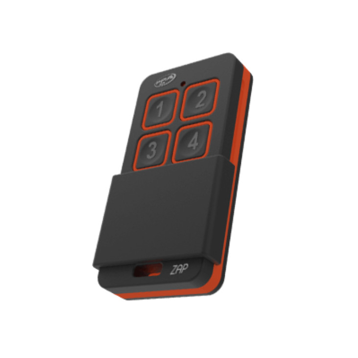 CONTROLE REMOTO TRANSMISSOR ZAP 4B (PRETO / LARANJA) PPA