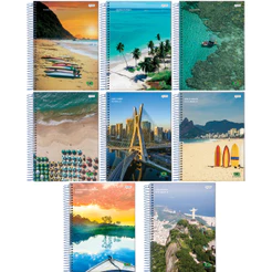 Caderno Jandaia Brasilidade 1/4 200 Folhas Capa Dura Temática Brasileira - 5 Unidades Sortidas