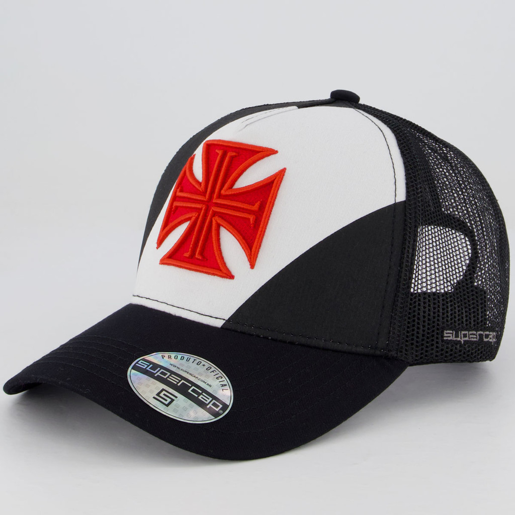 Boné Vasco Trucker Preto e Branco - Fashion Accessories