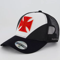 Boné Vasco Trucker Preto e Branco