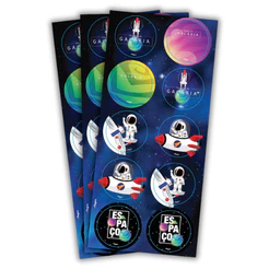 30~150 ADESIVO ESPACIAL ASTRONAUTA REDONDO Regina(CHOCO)
