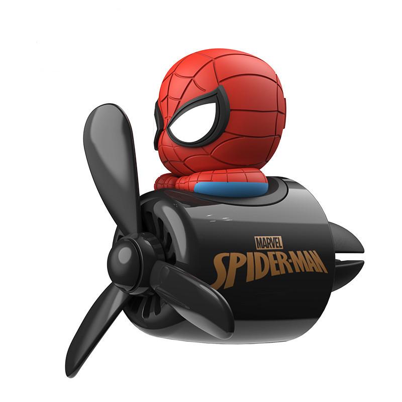 Marvel Homem Aranha Carro Ambientador Hélice Rotativa Aromaterapia Acessórios Do Interior Perfume Difusor Fragrância Orn