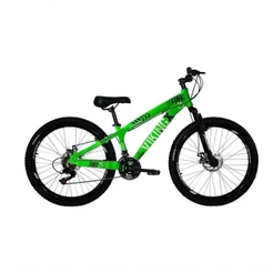 Bicicleta Viking X Tuff25/30 Aro 26 Freio Disco 21v Cambios Importados Verde Neon