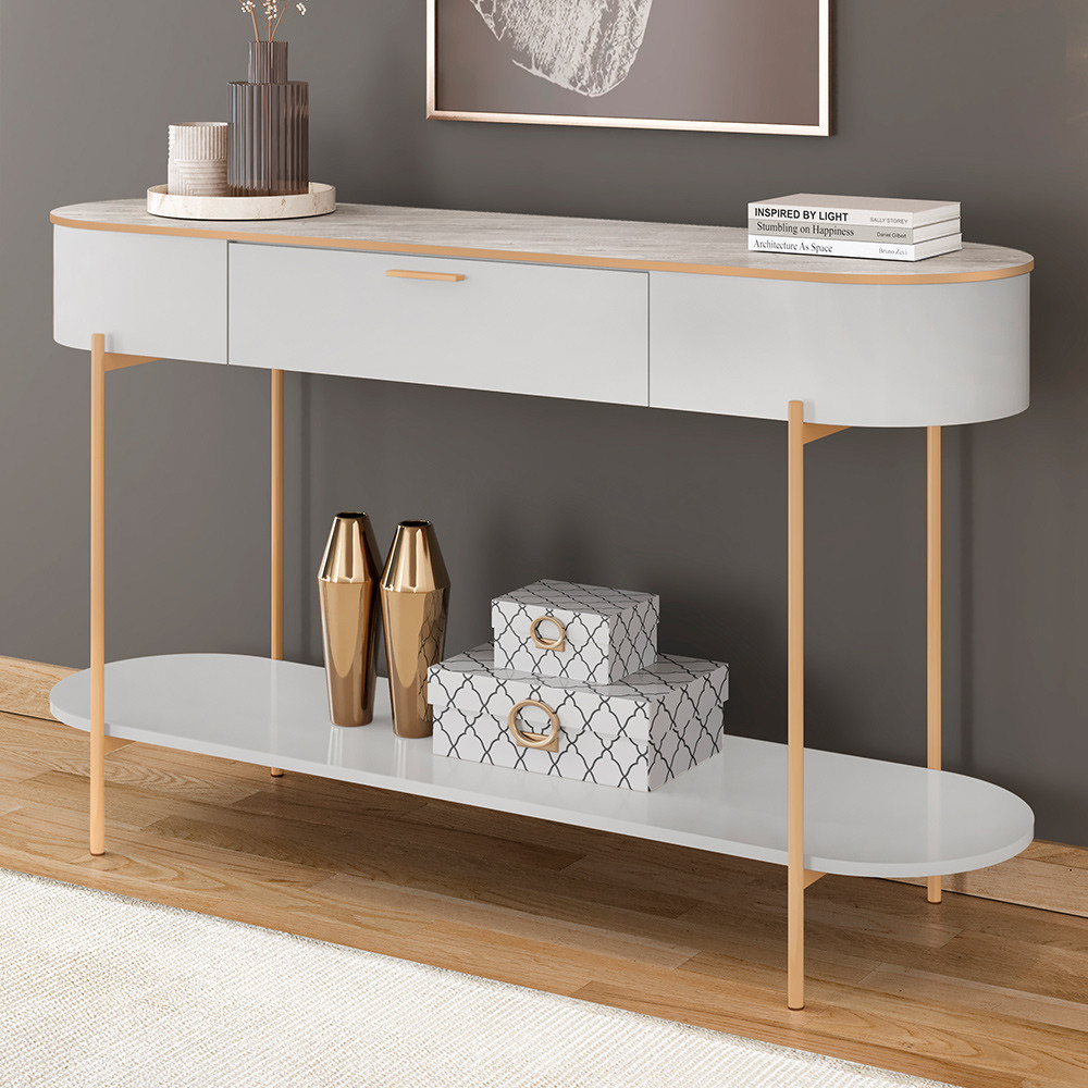 Aparador Para Sala De Estar Orgânico Industrial Beca D05 Bali Quartzo - Lyam Decor em Oferta na Shopee