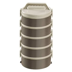 Conjunto com 5 Marmitas Térmicas Plástico Treviso 1,8 Litros