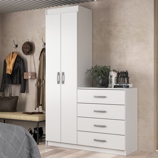 Cômoda Sapateira 4 Gavetas 2 Portas Larissa Yescasa Branco em Oferta na Shopee