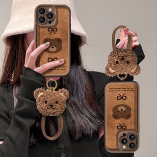 Para IPhone 16 15 14 13 12 11 Pro Max X XR 7 8 Plus Outono E Inverno Novo Bonito Dos Desenhos Animados Urso Mão Corda Ca em Oferta na Shopee
