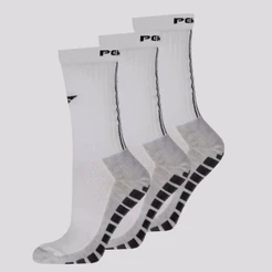 Kit Meia Penalty Grip Antiderrapante 3 Pares Branca