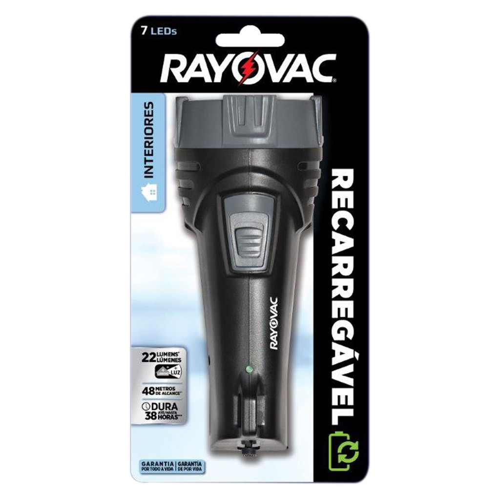 Lanterna Rayovac Interiores Recarregavel 7 Leds RLED110V220V 1 Unidade em Oferta na Shopee