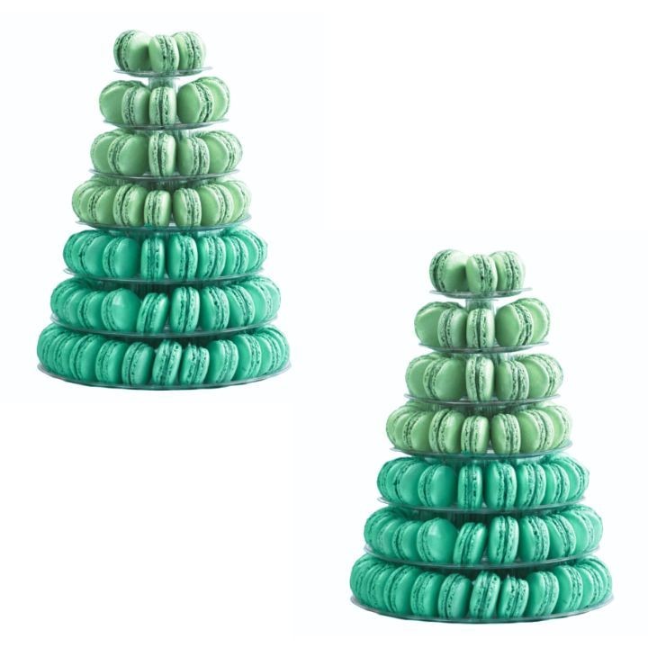 KIT 2 Torres para Macarons 7 Pisos Evento Festa Casamento Aniversários Luxo Doce Fino Elegante TM07C em Oferta na Shopee
