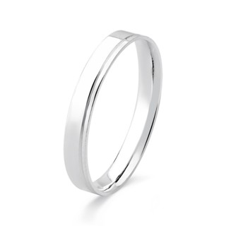 Aliança de Prata 925 Quadrada com Friso em Oferta na Shopee