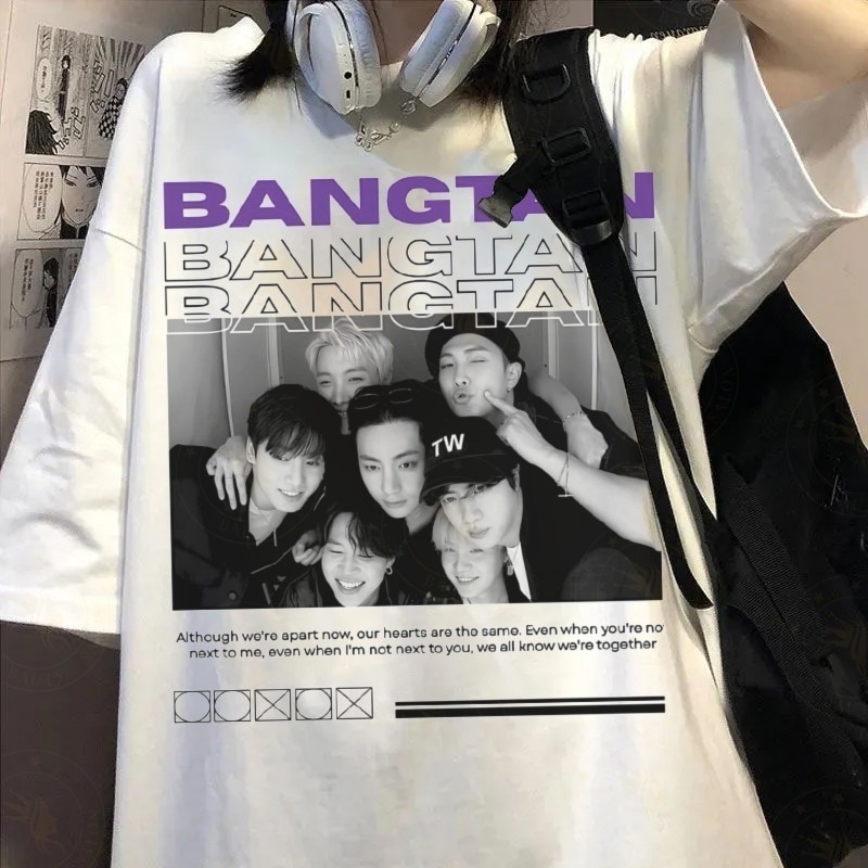Camiseta Masculina Feminina Algodão BTS V Taehyung Euphoria Kpop Streetwear