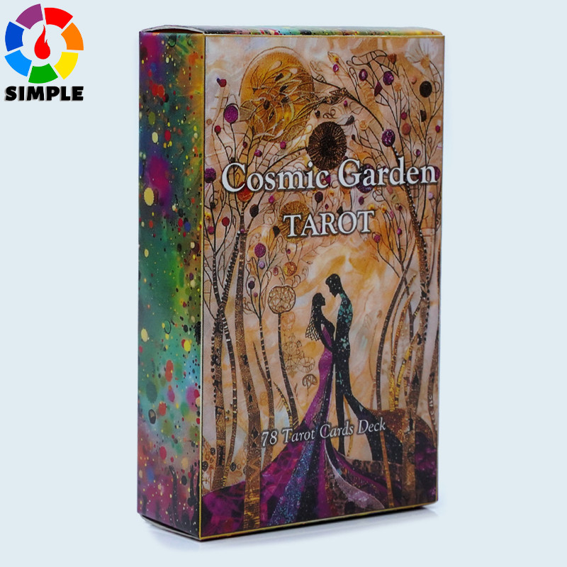 Cosmic Garden Tarot Deck Unique Tarot Cards 78 Cards for Fate Divination and Spiritual Guidance Family Party Game Fun