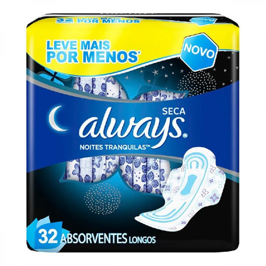 Absorvente Always Noites Tranquilas Abas 32Un - Health