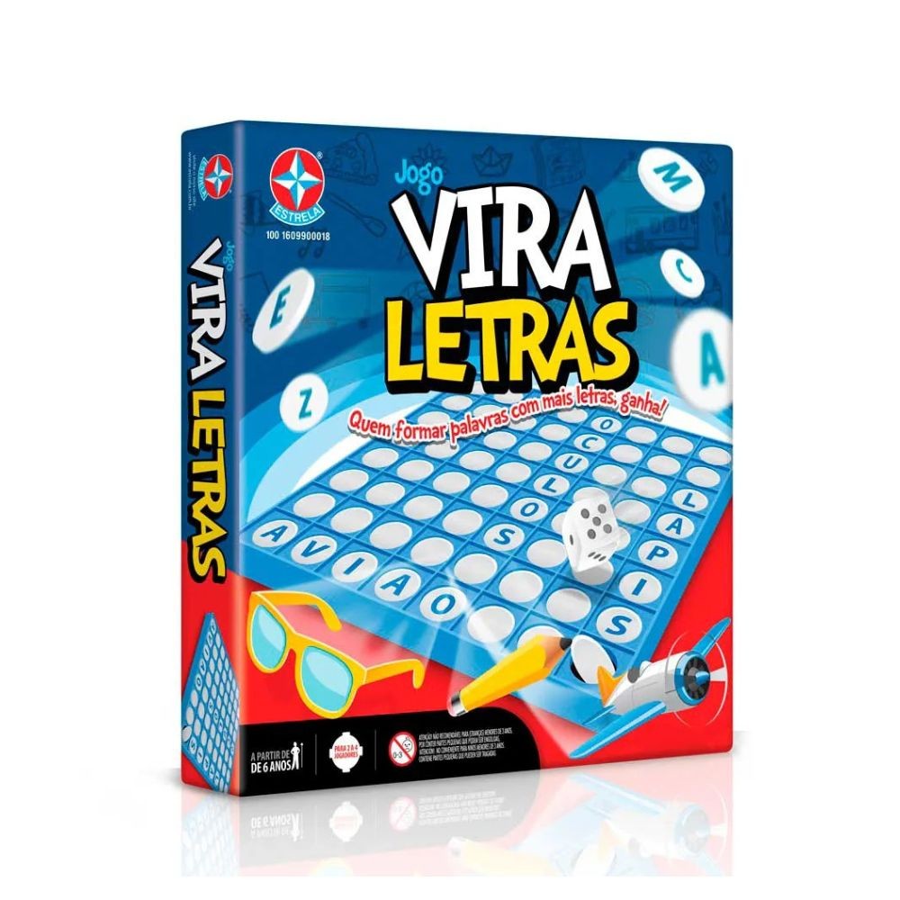 Jogo Vira Letras Tabuleiro, Estrela