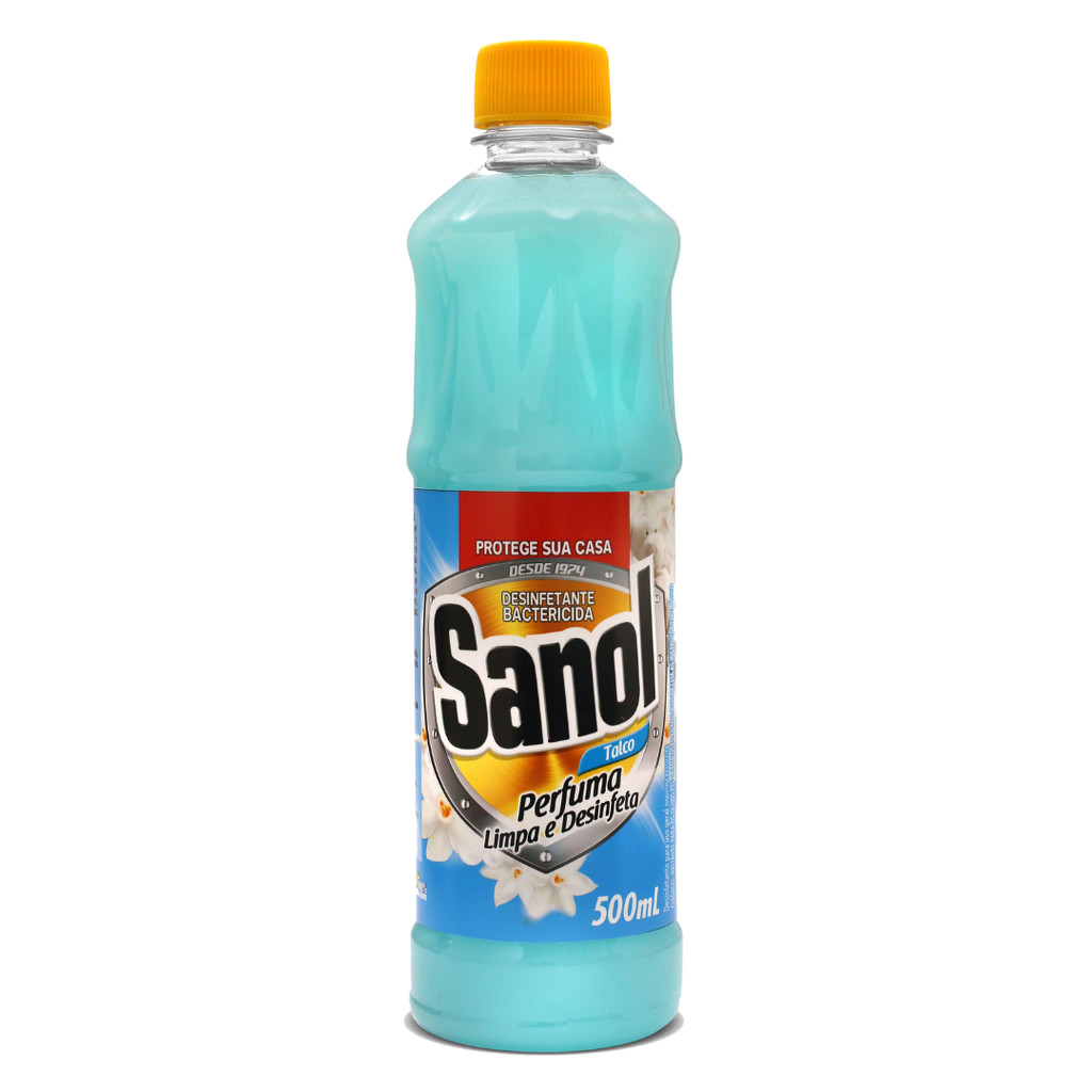 DESINFETANTE TALCO LEITOSO 500ML SANOL em Oferta na Shopee