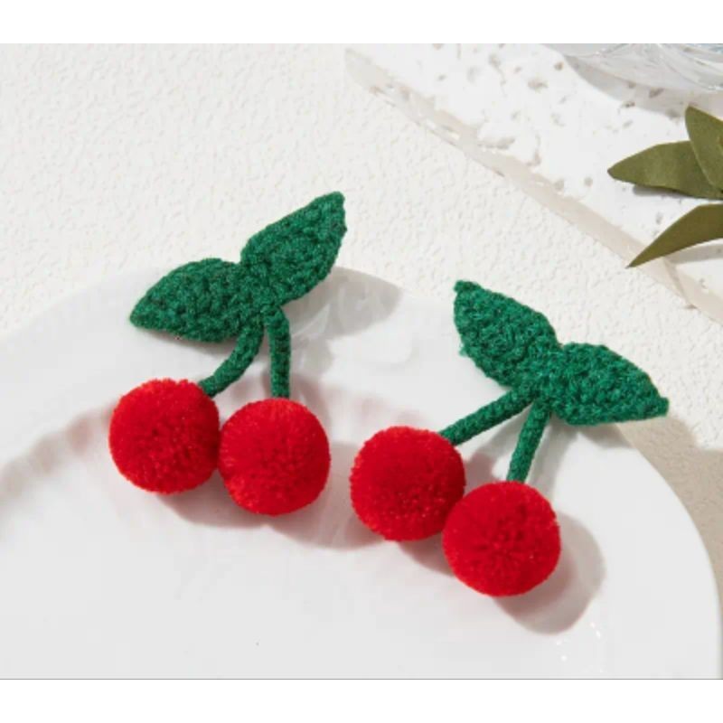 2 unidades de presilha de laço de cabelo no formato de cereja. em Oferta na Shopee