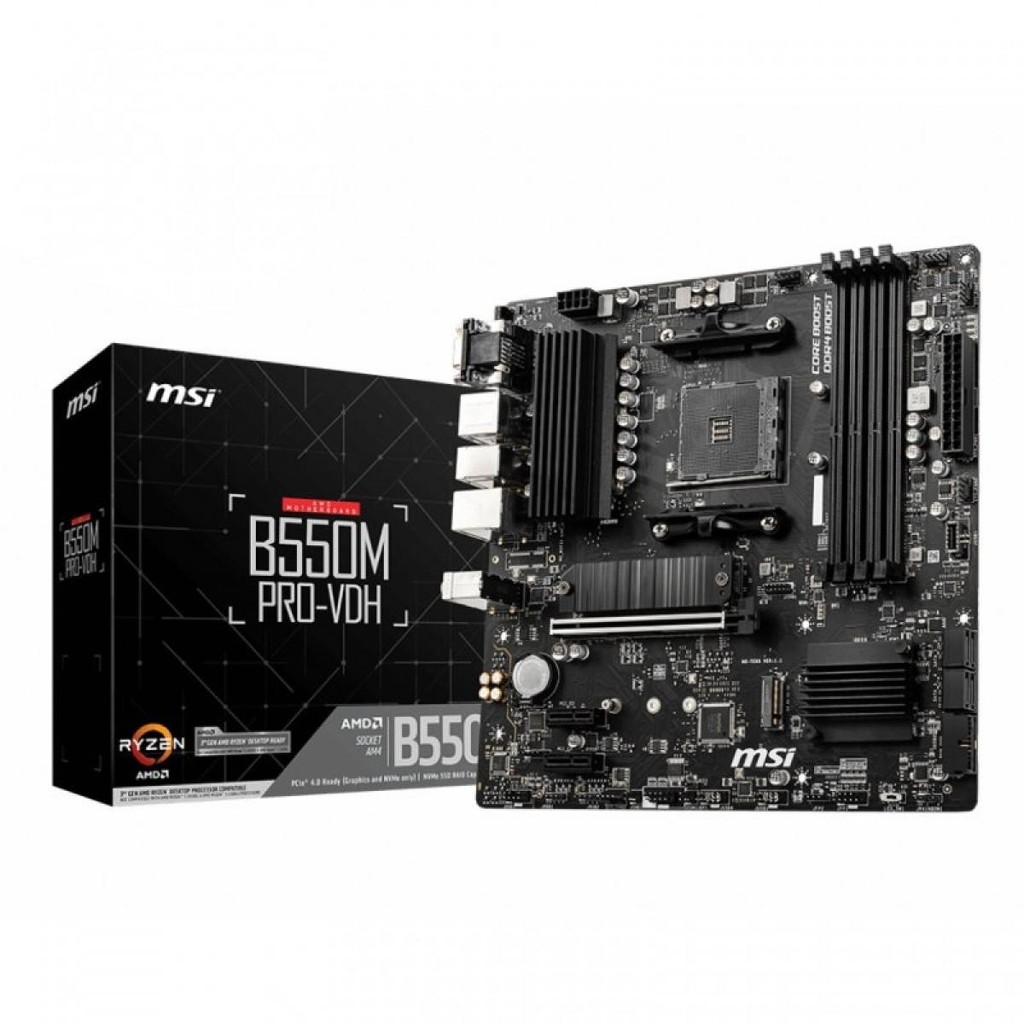 Placa Mãe MSI B550M PRO-VDH, Chipset B550, AMD AM4, mATX, DDR4, B550M PRO-VDH em Oferta na Shopee