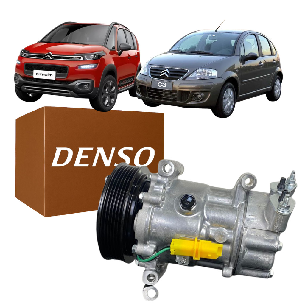 Compressor Denso Fiat Bravo Doblo Grand Siena Idea Linea Palio Punto Siena Strada 2011 a 2016