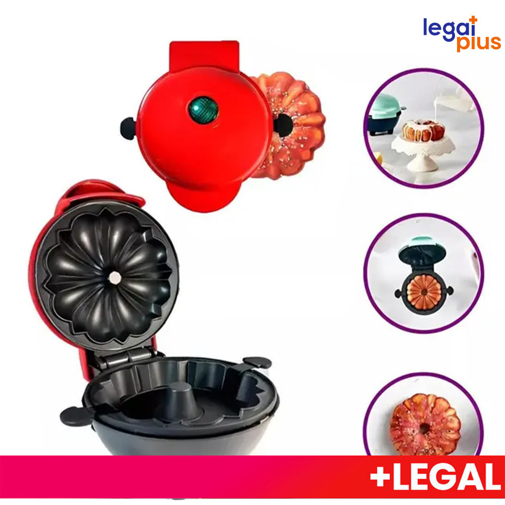 Máquina Portátil Elétrica para Assar Bolo e Waffles 110V