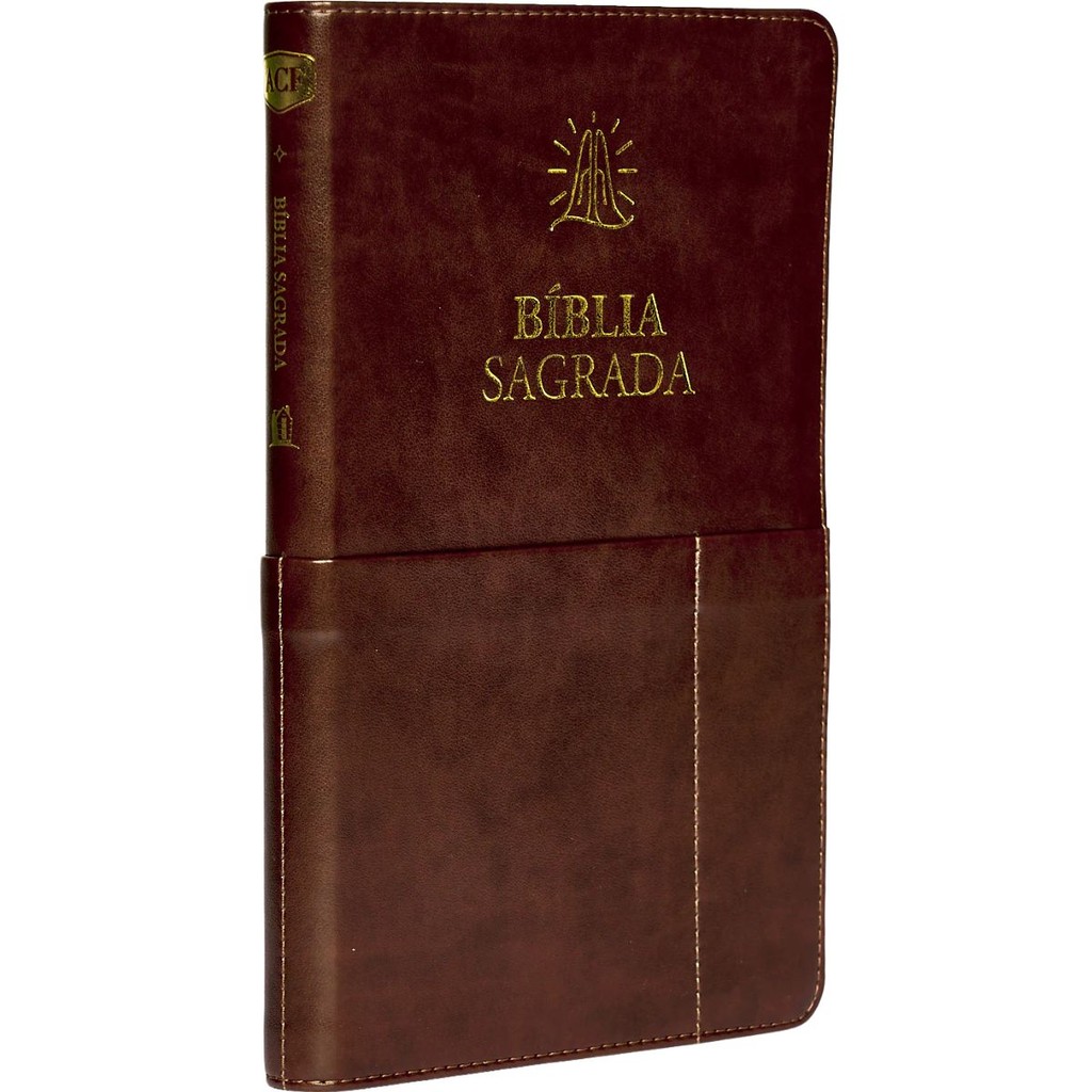Bíblia Sagrada Slim | ACF | Couro-Soft Marrom com Bolso · foto 2
