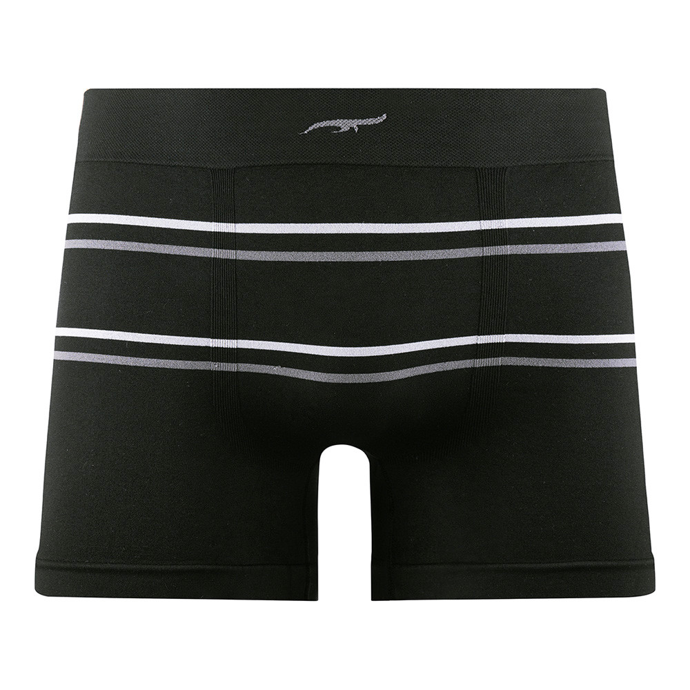 Imagem Cueca Boxer Listrada sem Costura Preto Zee Rucci