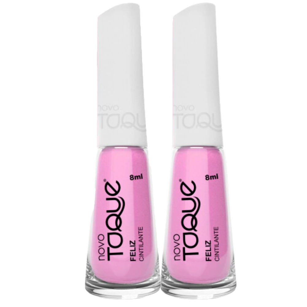 Kit 2 Esmalte Novo Toque Feliz Cintilante 8ml - Beauty