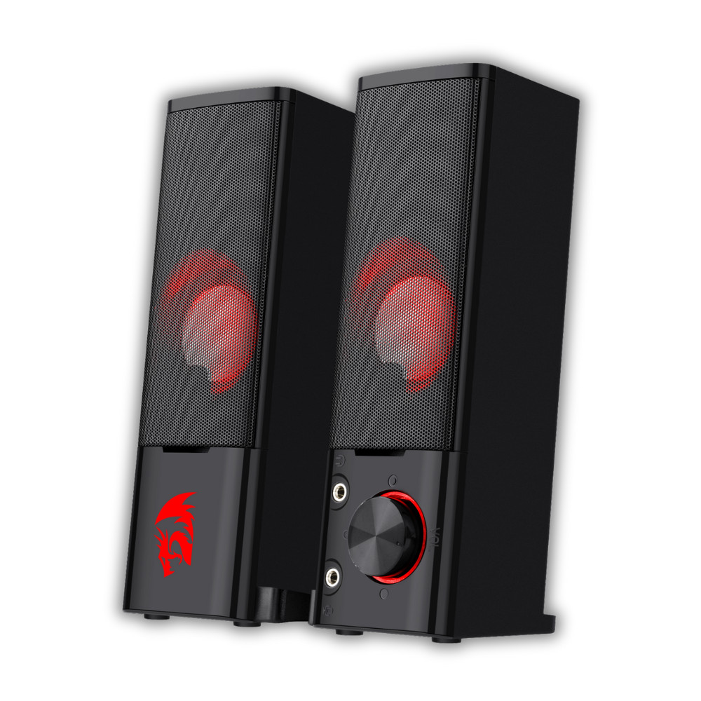 Caixa de Som e Soundbar Gamer Para Jogos Redragon Orpheus LED Vermelho