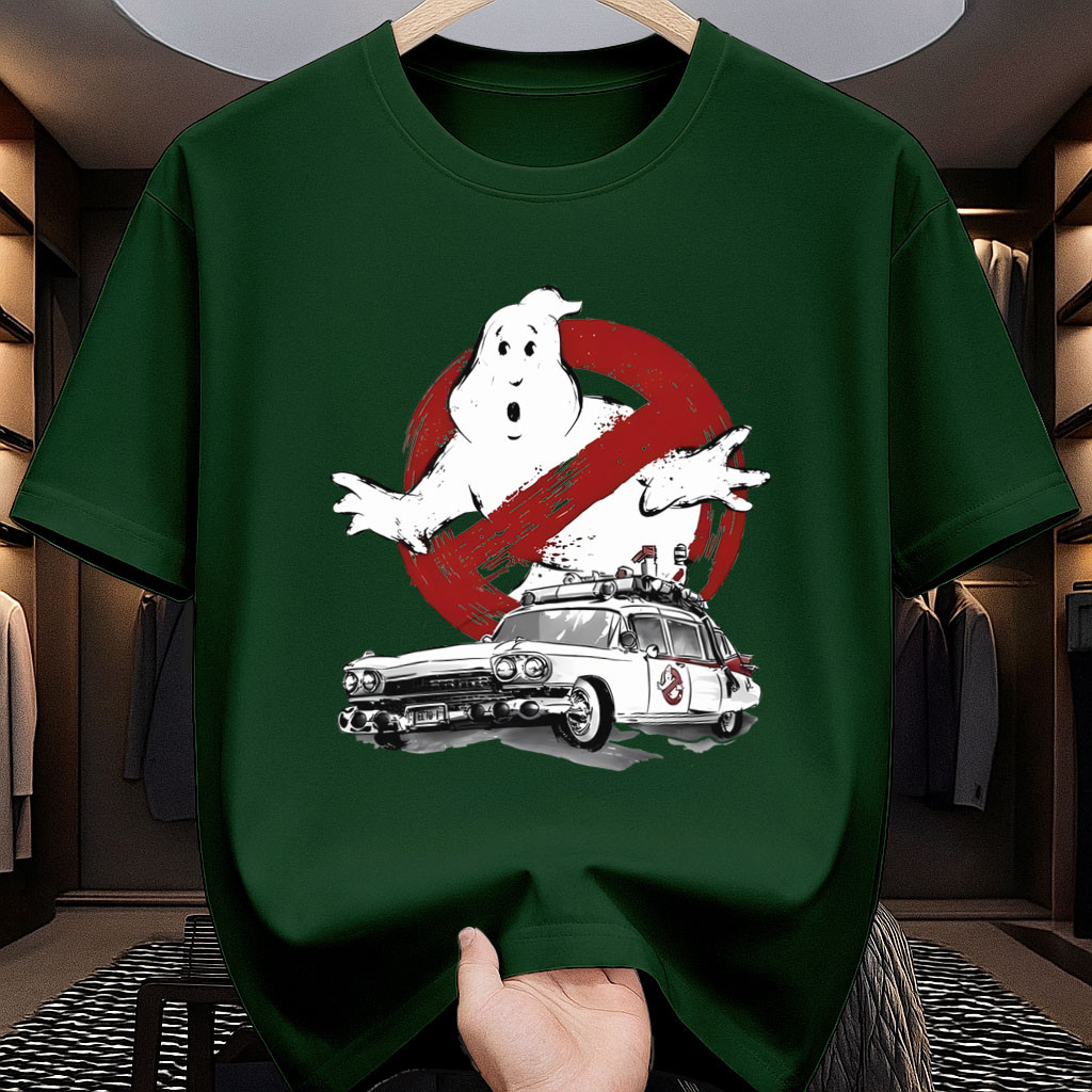 T-Shirt Clássica Caça-Fantasmas | Estampa Criativa e Confortável