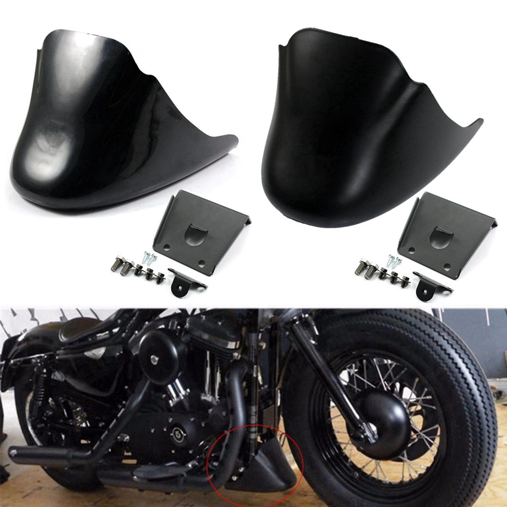 Motocicleta Frente Inferior Spoiler Paralama Queixo Carenagem Capa Ar Barragem Suporte Para Harley Sportster Ferro XL 88