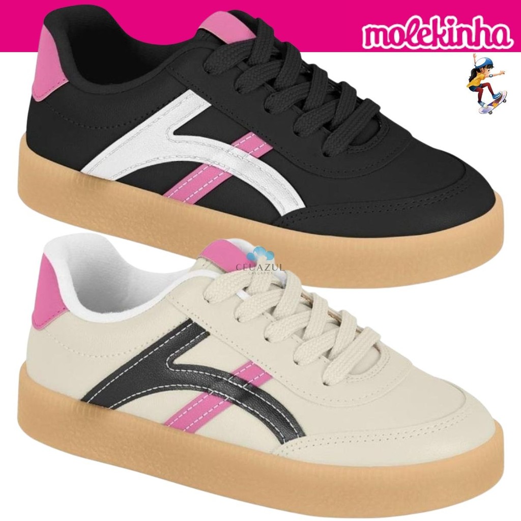 Tênis Infantil Molekinha Feminino Casual Versátil Conforto em Oferta na Shopee