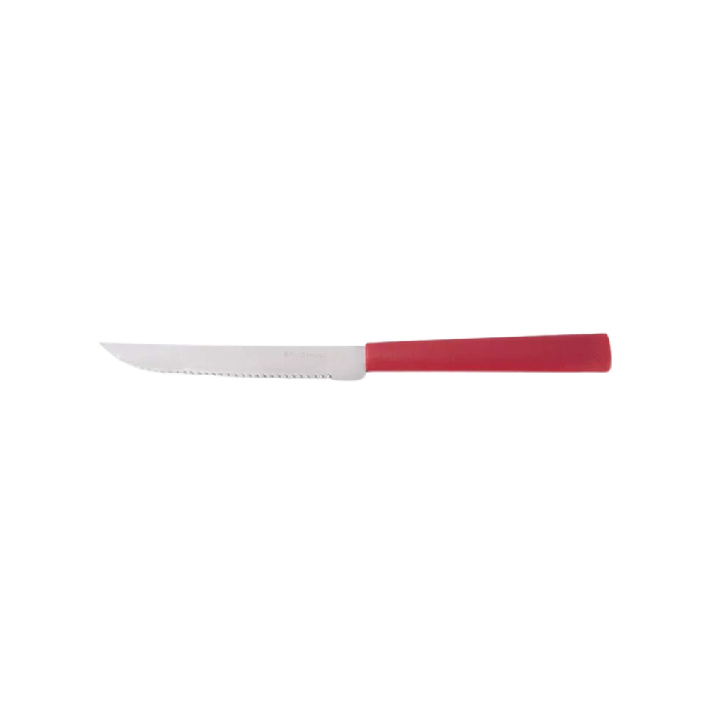 Faca de Churrasco Aço Inoxidável Cabo em Polipropileno Vermelho Linha Riviera Brinox - 6027/050