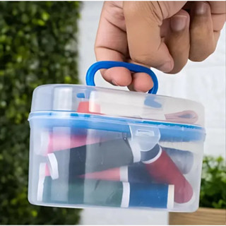H-705 - 1 Mini Maleta de Costura Portátil com 30 Peças - Com Linhas, Agulhas e Fita Métrica em Oferta na Shopee