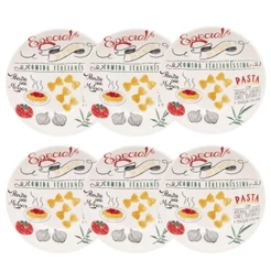 Jogo de 6 Pratos Fundos 20,5 cm Oxford Massa