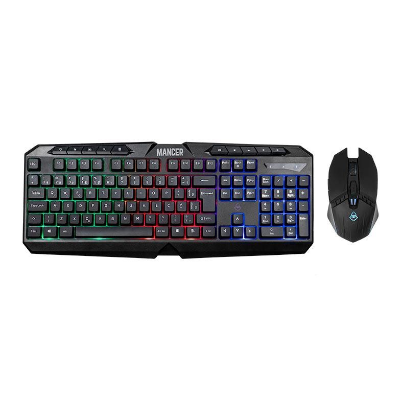 Kit Teclado e Mouse Gamer Mancer Krinius V2, Rainbow, 6400DPI, ABNT2, Preto, MCR-KRS2-RBW01 em Oferta na Shopee