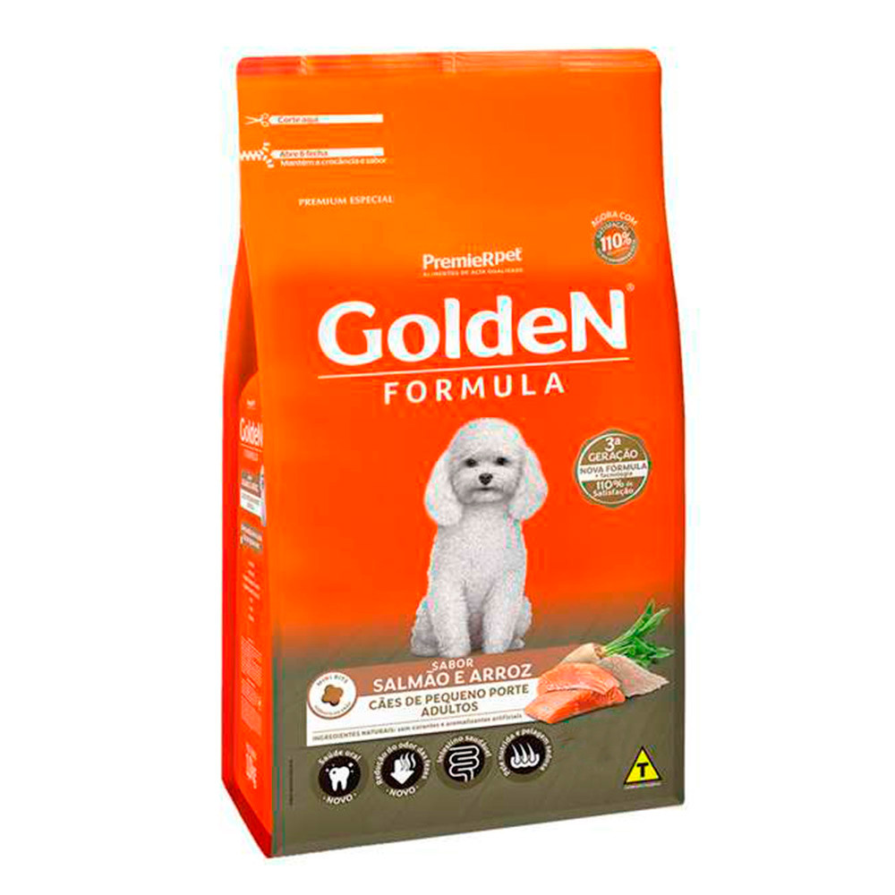 Ração Premier Golden Fórmula Mini Bits para Cães Adultos Salmão e Arroz 10,1kg em Oferta na Shopee