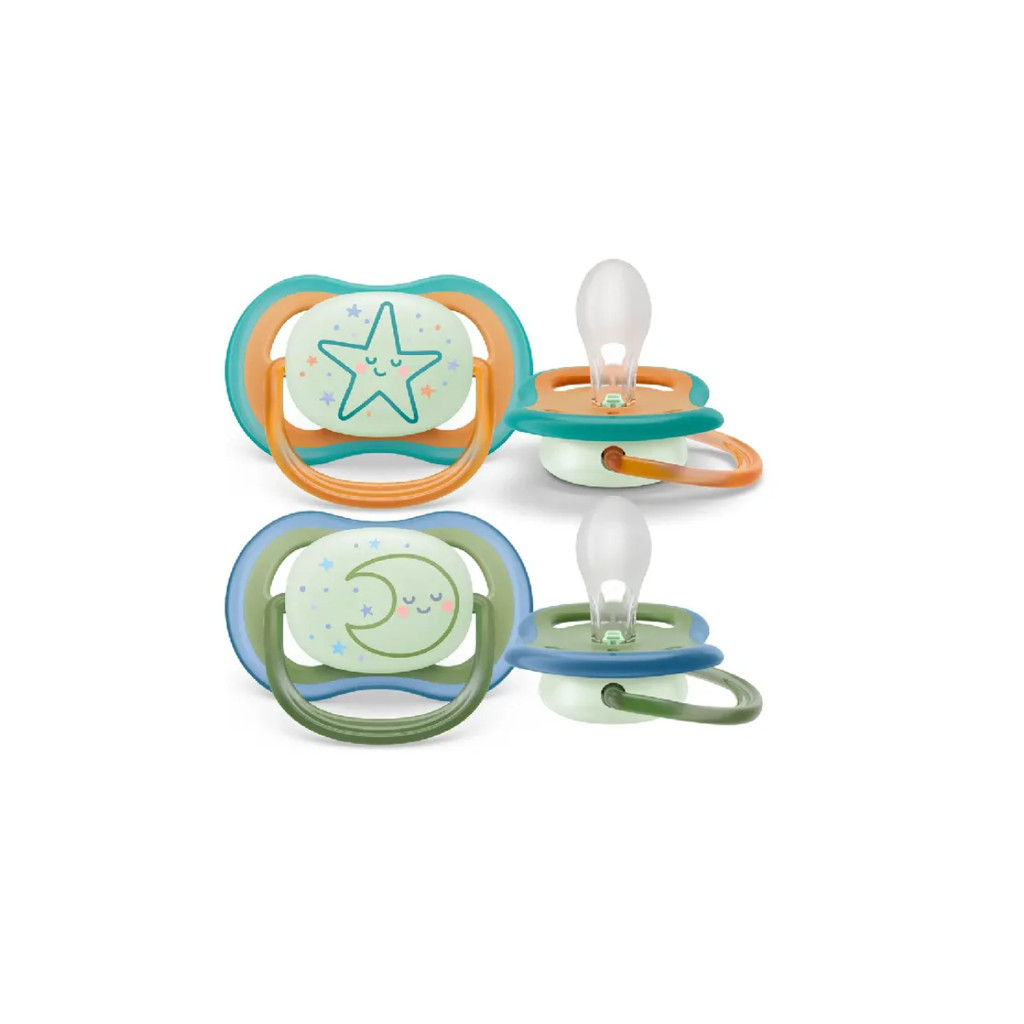 Chupeta Ultra Air Dupla Decorada 18m+ Brilha no Escuro em Oferta na Shopee