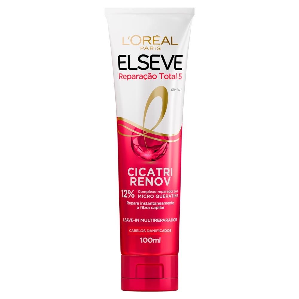 Leave-In Multireparador Elseve Reparação Total 5 Creme Cicatri Renov 100ml - Beauty
