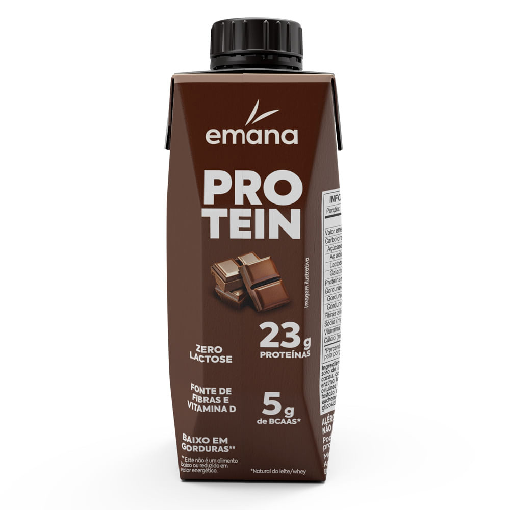 Bebida Láctea Emana Protein Sabor Cacau com 23g de Proteínas 250ml - Health