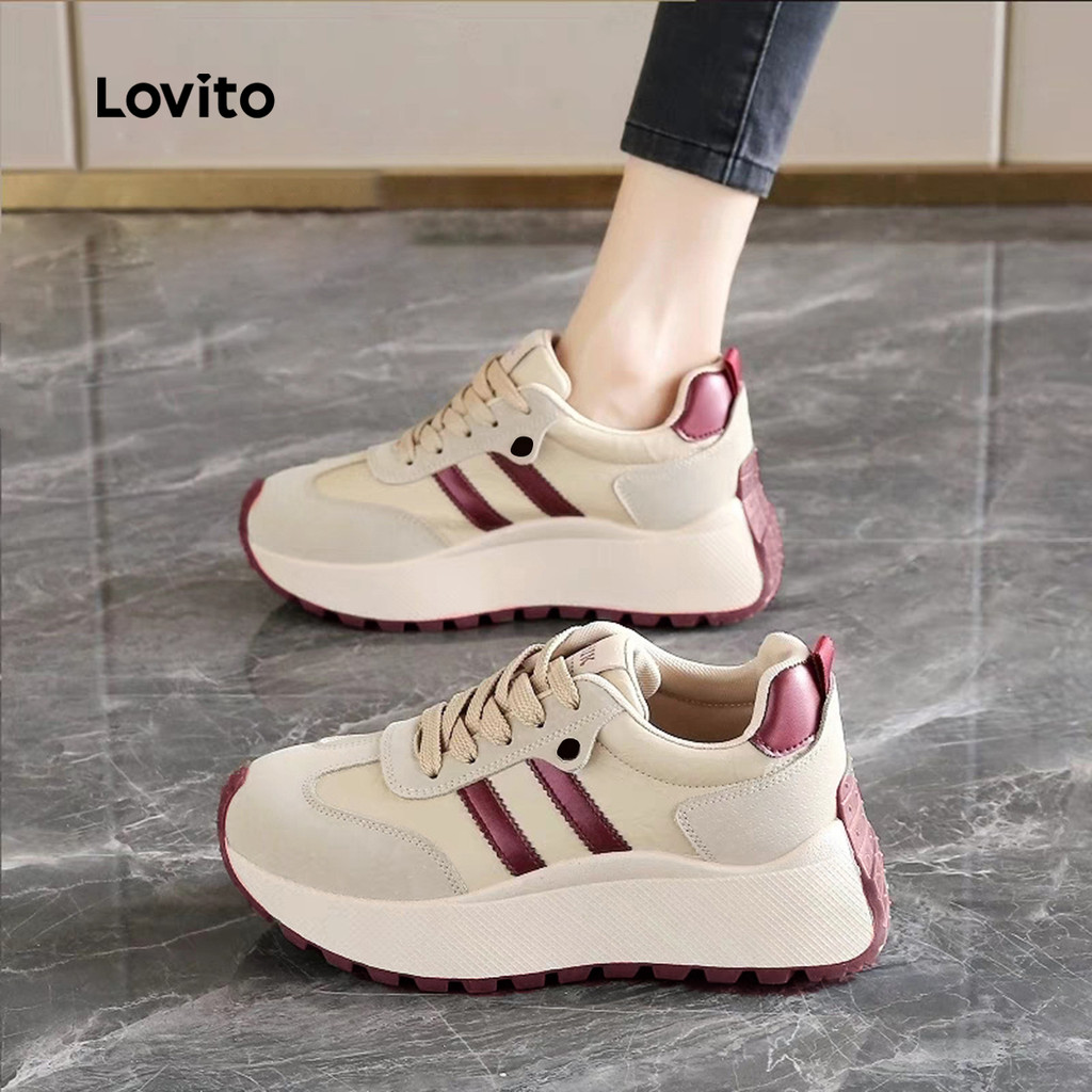 Lovito Sapatos casuais lisos Forrest Gump tênis para mulheres LFA67258 - Women Shoes