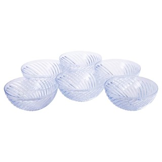 Kit 6 Tigelas Bowls Twist Azul Plástico 750 ml Plasútil em Oferta na Shopee