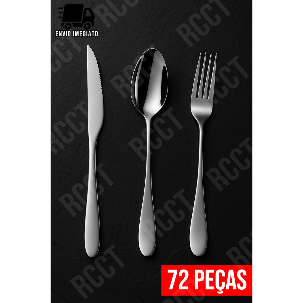 Jogo de Talheres Inox para Jantar Conjunto Completo Resistente e Elegante