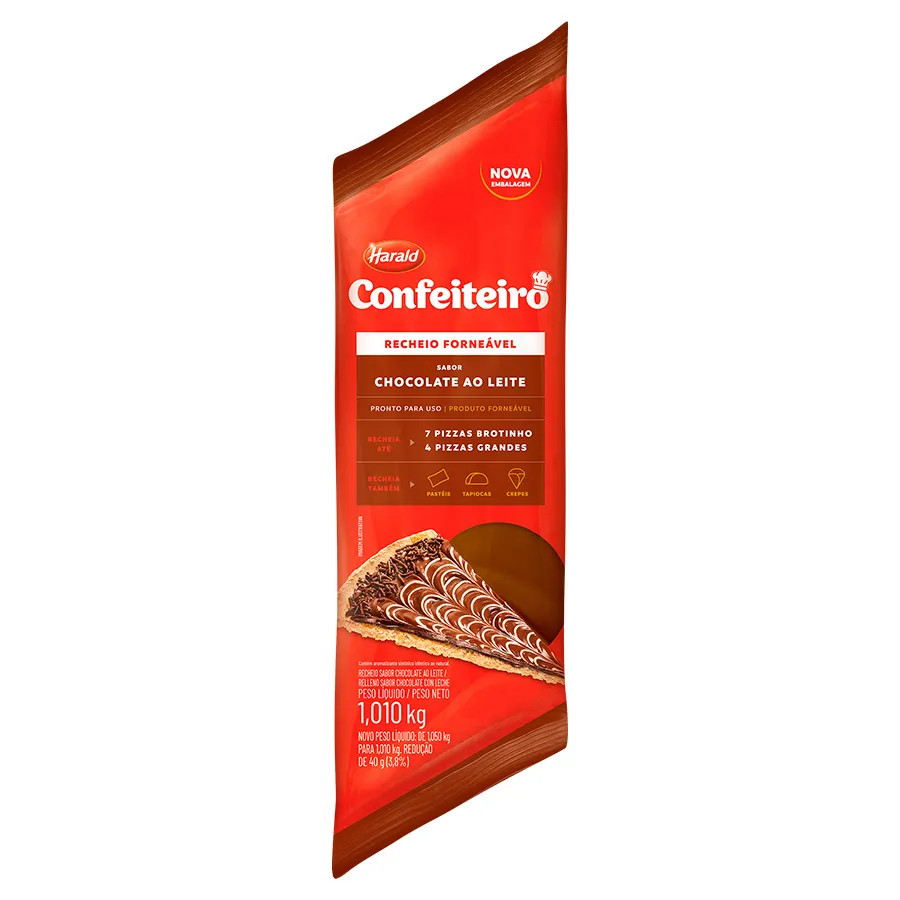 Recheio Forneável Chocolate ao Leite 1,01kg - Harald