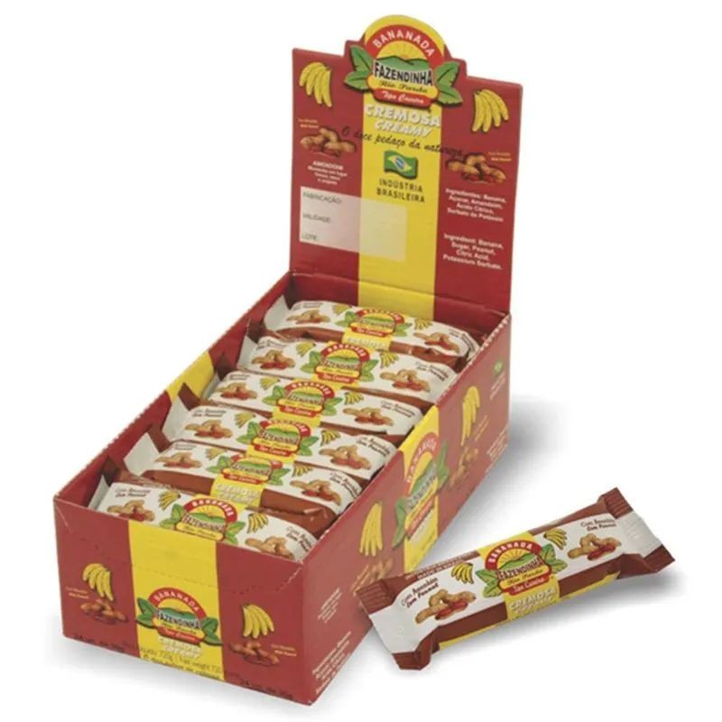 Bananada Fazendinha Amendoim  24 Unidades de 30Gr em Oferta na Shopee