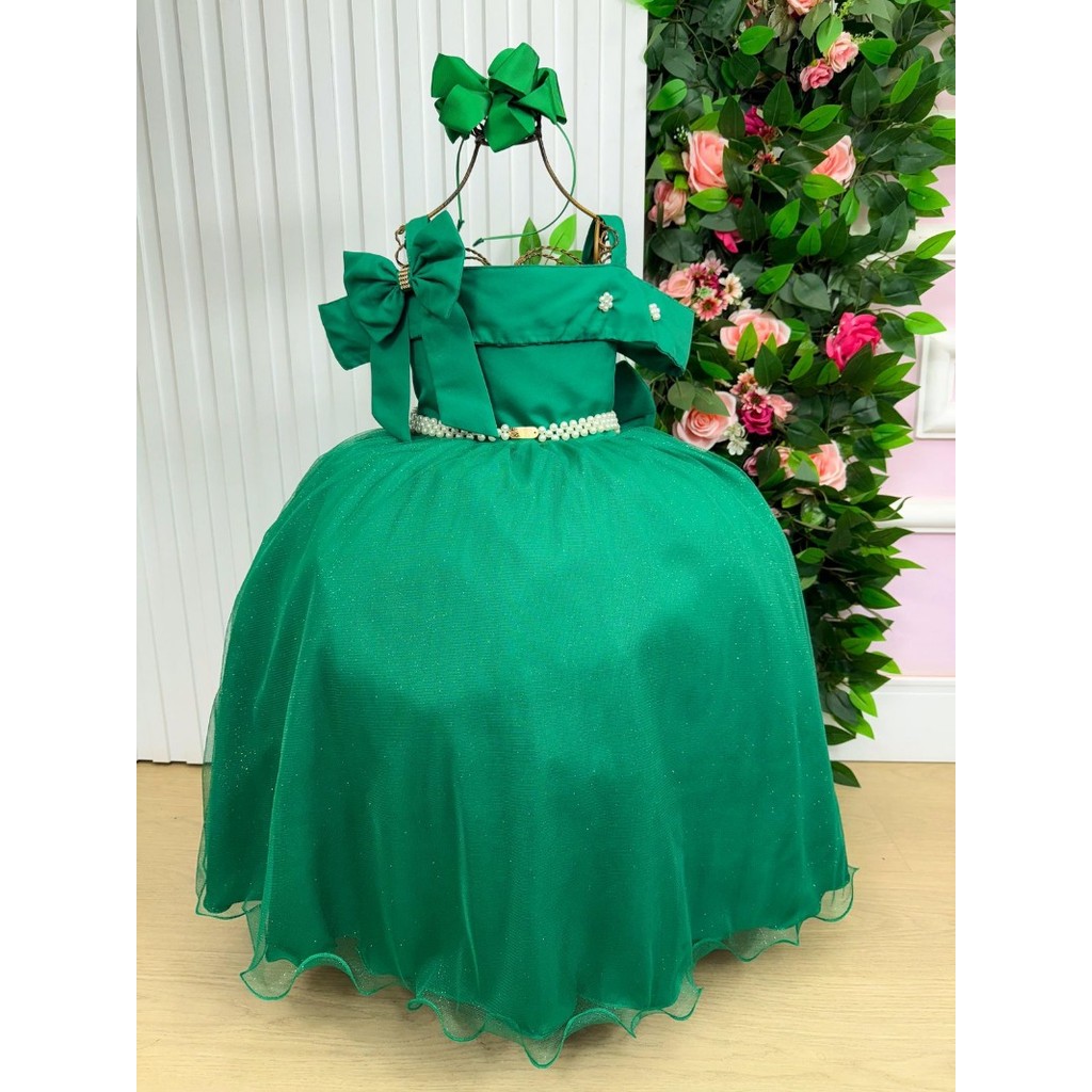 Vestido Banana Club Longo Doce Elegancia Verde Bandeira