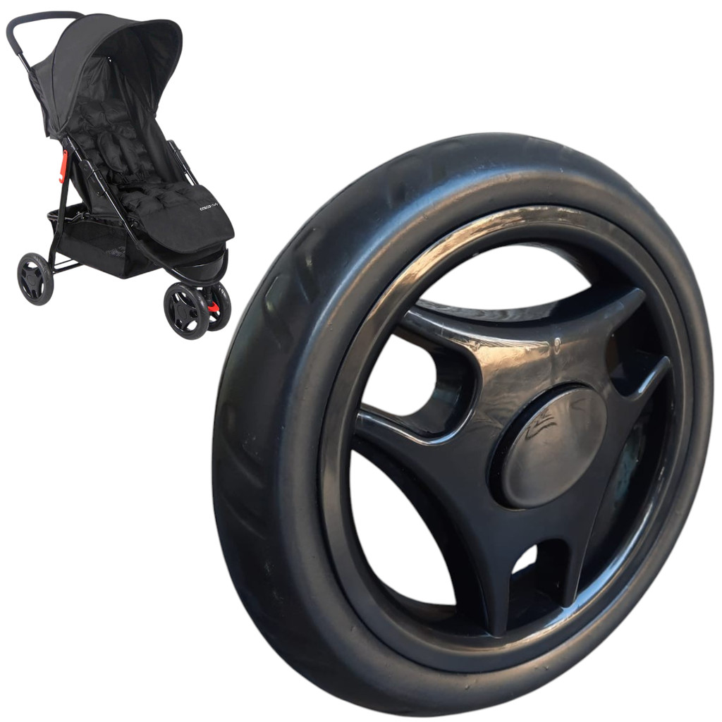 RODA TRASEIRA PRETA PARA CARRINHO DE BEBÊ TOFFY COSCO