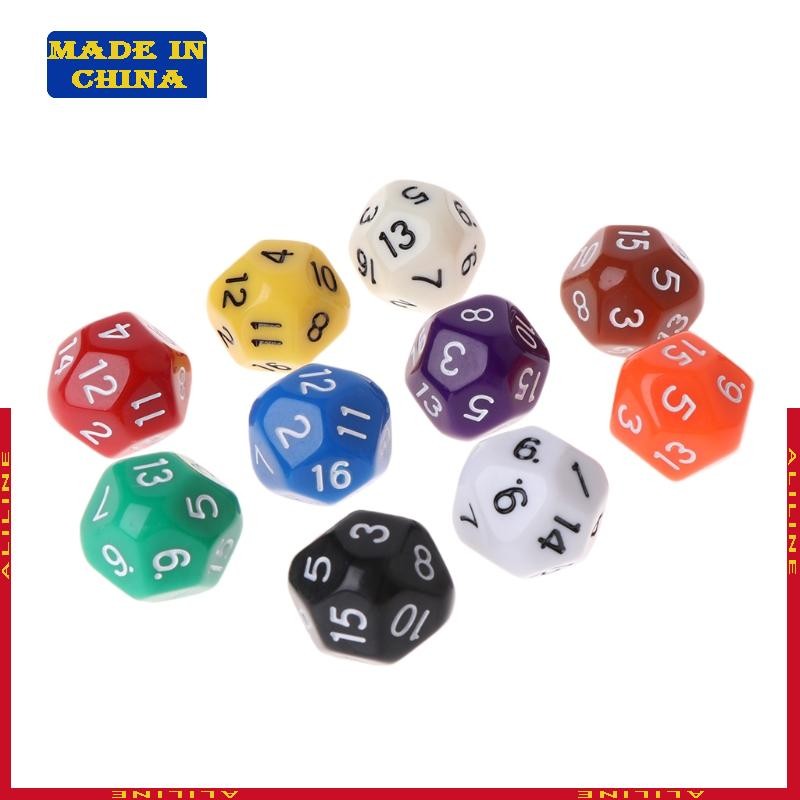 10pcs 16 Lados D16 Poliédricos Para Jogos Mesa em Oferta na Shopee